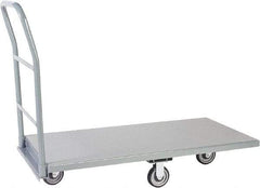 Jamco - 1,200 Lb Capacity Platform Truck - Steel Deck, 72" OAW, 9" Platform Height, Urethane Casters - Apex Tool & Supply