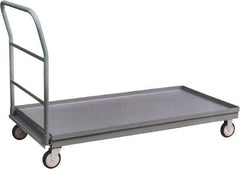 Jamco - 1,200 Lb Capacity Platform Truck - Steel Deck, 48" OAW, 9" Platform Height, Urethane Casters - Apex Tool & Supply