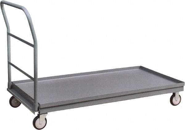 Jamco - 1,200 Lb Capacity Platform Truck - Steel Deck, 36" OAW, 9" Platform Height, Urethane Casters - Apex Tool & Supply