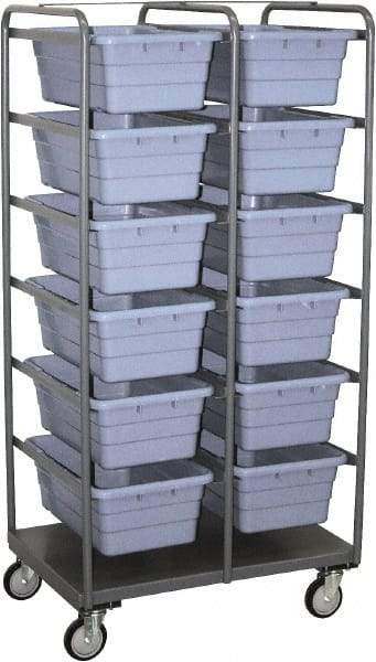 Jamco - 1,200 Lb Load Capacity, Plastic Tote Truck - 36" Wide x 26" Long x 72" High, Gray - Apex Tool & Supply
