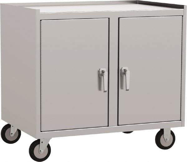 Jamco - 36" Wide x 34" High x 18" Deep, Mobile Closed Cabinet - 1,200 Lb Capacity, 24" Shelf Clearance - Apex Tool & Supply