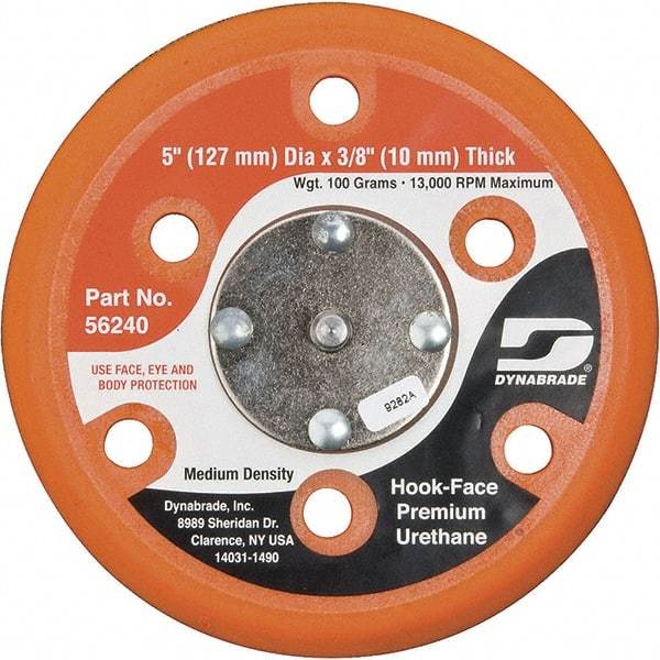 Dynabrade - 5" Diam Disc Backing Vacuum Replacement Pad - Medium Density, 13,000 RPM - Apex Tool & Supply
