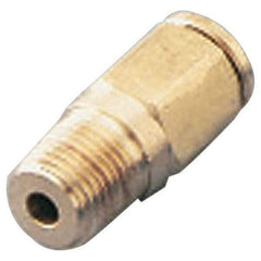 Dynabrade - 1/8 Male NPT Pneumatic Hose Press-On Swivel Fitting - 1/4" Hose ID - Apex Tool & Supply