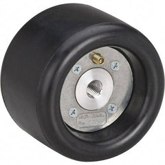 Dynabrade - 3-1/4" Wheel OD, 3" Wheel Width, 7,000 RPM, Aluminum, Pneumatic Wheel without Hub - 10-11/16" Long x 3" Wide, 1" Wheel Arbor Hole, For Use with 13204, 13505, 13515 & 13520 Dynastraight Air-Powered Abrasive Finishing Tools - Apex Tool & Supply