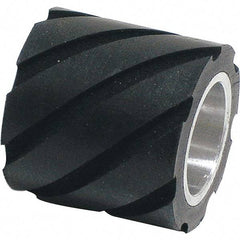 Dynabrade - 1" Diam x 1" Wide Contact Wheel Assembly - 5/8" Arbor Hole, Standard, 70 Duro Rubber Face - Apex Tool & Supply