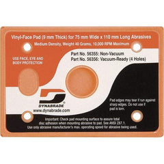 Dynabrade - 4-1/4 x 3" Rectangular Adhesive/PSA Backing Pad - Dynabug II Compatible, Screw Attachment, Nonvacuum Pad, 3/8" Thick, Medium Density - Apex Tool & Supply