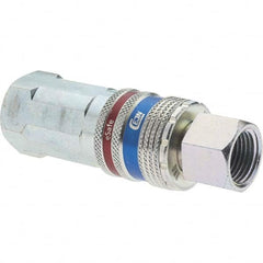 Dynabrade - 2 Piece 3/8" Body 3/8 NPT 150 psi Brass/Steel Industrial Pneumatic Coupling Plug Set - Apex Tool & Supply