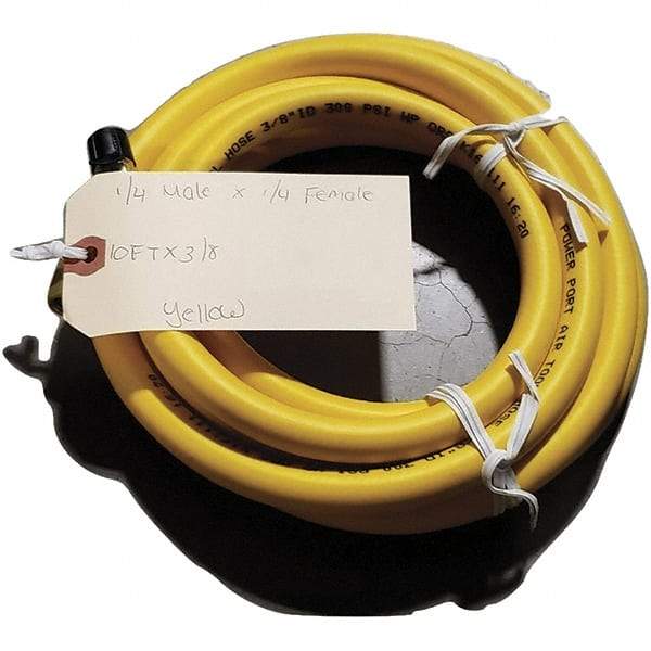 Dynabrade - 3/8" ID 10' Long Hose - Female/Male Ends, 1/4" Fitting, Red - Apex Tool & Supply