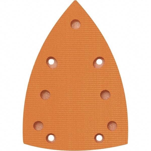 Dynabrade - 5-5/8 x 3-7/8" Triangular Hook Face Backing Pad - Dynabug II Compatible, Screw Attachment, Vacuum Pad, 3/8" Thick, Medium Density, Short Nap - Apex Tool & Supply