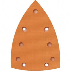 Dynabrade - 5-5/8 x 3-7/8" Triangular Hook Face Backing Pad - Dynabug II Compatible, Screw Attachment, Vacuum Pad, 3/8" Thick, Medium Density, Short Nap - Apex Tool & Supply