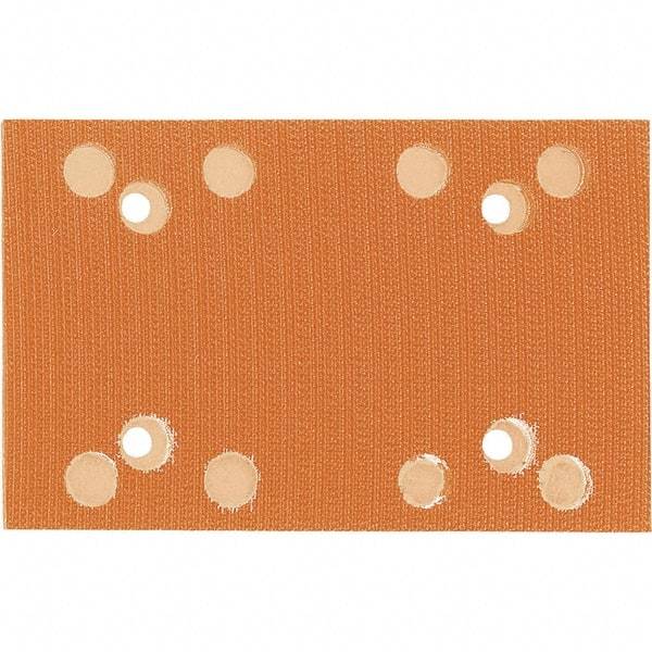 Dynabrade - 5 x 3-1/4" Rectangular Hook Face Backing Pad - Dynabug Model T Compatible, Screw Attachment, Vacuum Pad, 3/8" Thick, Medium Density, Short Nap - Apex Tool & Supply