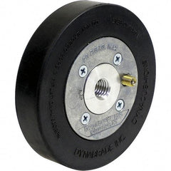Dynabrade - 5" Wheel OD, 1" Wheel Width, 4,500 RPM, Aluminum, Pneumatic Wheel with Hub - 15-1/2" Long x 1" Wide, 5/8" Wheel Arbor Hole, For Use with 13214 & 13523 Dynastraight Air-Powered Abrasive Finishing Tools - Apex Tool & Supply