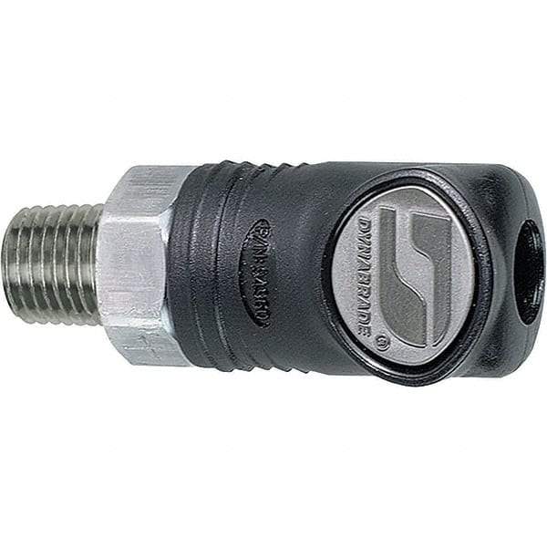 Dynabrade - 1/4 Male NPT Pneumatic Hose Coupler - 1/4" Body Diam - Apex Tool & Supply