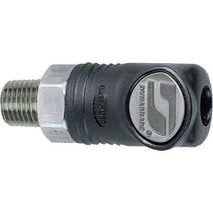 Dynabrade - 1/4 Male NPT Pneumatic Hose Coupler - 1/4" Body Diam - Apex Tool & Supply