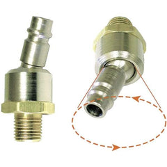Dynabrade - 1/4 Male Pneumatic Hose Ball Swivel Plug - 90 Max Working psi - Apex Tool & Supply