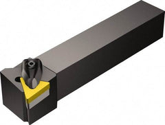 Sandvik Coromant - DTGNR/L, Left Hand Cut, -1° Lead Angle, 25mm Shank Height x 25mm Shank Width, Negative Rake Indexable Turning Toolholder - 150mm OAL, TNMG 16 04 08, TNMG 332 Insert Compatibility, Series T-Max P - Apex Tool & Supply