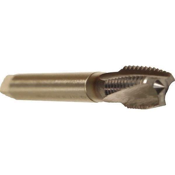 Emuge - 1/2-20 UNF 3 Flute 3BX Plug Spiral Flute Tap - Cobalt, TiCN Finish, 3.937" OAL, Left Hand Flute, Right Hand Thread, Series Rekord C - Apex Tool & Supply