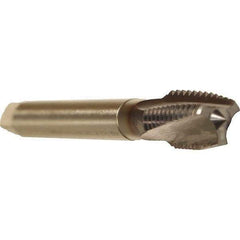 Emuge - 1/2-13 UNC 3 Flute 3BX Plug Spiral Flute Tap - Cobalt, TiCN Finish, 4.331" OAL, Left Hand Flute, Right Hand Thread, Series Rekord C - Apex Tool & Supply