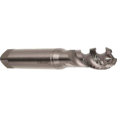 Emuge - M4x0.70 Metric 3 Flute 6H Modified Bottoming Spiral Flute Tap - Cobalt, Bright Finish, 63mm OAL, Right Hand Flute, Right Hand Thread, Series Enorm - Exact Industrial Supply