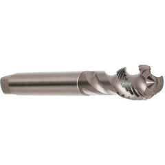 Emuge - M20x2.50 Metric 3 Flute 6H Modified Bottoming Spiral Flute Tap - Cobalt, Bright Finish, 140mm OAL, Right Hand Flute, Right Hand Thread, Series Enorm - Apex Tool & Supply