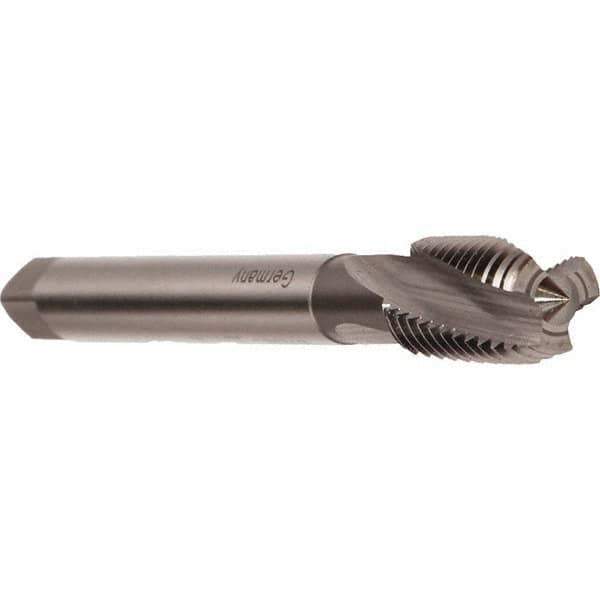 Emuge - M16x1.50 Metric Fine 3 Flute 6H Modified Bottoming Spiral Flute Tap - Cobalt, Bright Finish, 100mm OAL, Right Hand Flute, Right Hand Thread, Series Rekord D - Apex Tool & Supply