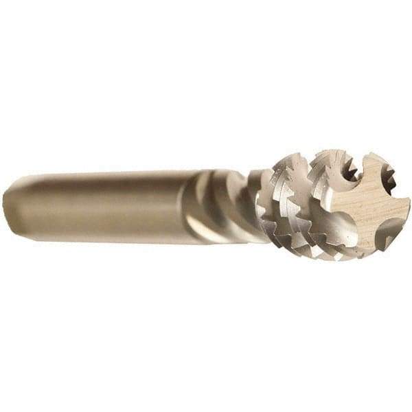 Emuge - M16x1.50 Metric Fine 5 Flute 6G Bottoming Spiral Flute Tap - Cobalt, Bright Finish, 100mm OAL, Right Hand Flute, Right Hand Thread, Series Enorm - Apex Tool & Supply