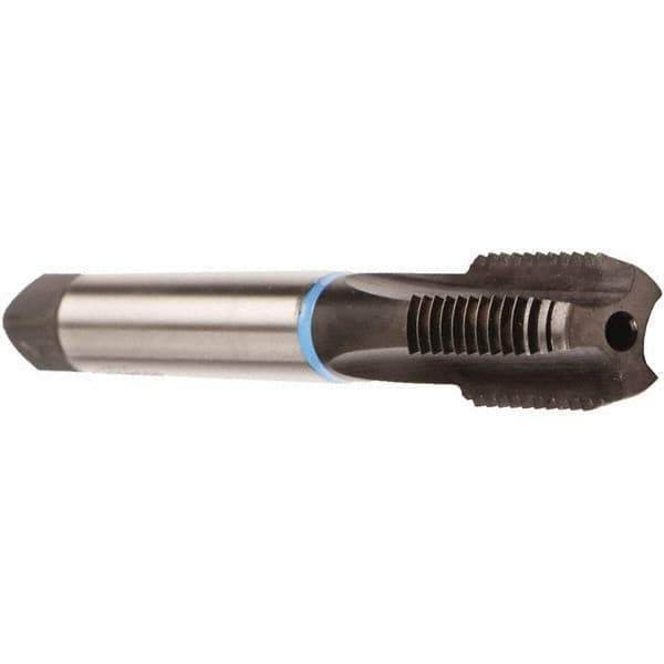 Emuge - 1/2-14" BSPP, 4 Flutes, Bottoming Chamfer, Bright Finish, Solid Carbide British Standard Pipe Tap - 0.6299" Shank Diam, 0.4724" Square Size, Series Rekord A - Exact Industrial Supply
