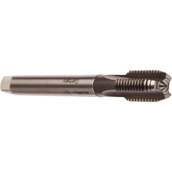 Emuge - M12x1.75 Metric Coarse 6HX 3 Flute Bright Finish Cobalt Straight Flute Machine Tap - Modified Bottoming, Right Hand Thread, 110mm OAL, 24mm Thread Length, Oversize - Apex Tool & Supply