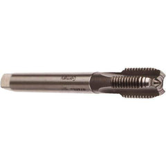Emuge - M12x1.75 Metric Coarse 6HX 3 Flute Bright Finish Cobalt Straight Flute Machine Tap - Modified Bottoming, Right Hand Thread, 110mm OAL, 24mm Thread Length, Oversize - Apex Tool & Supply