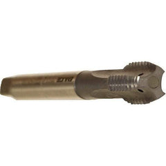 Emuge - M12x1.75 Metric Coarse 6HX 3 Flute TiCN Finish Cobalt Straight Flute Machine Tap - Modified Bottoming, Right Hand Thread, 110mm OAL, 24mm Thread Length, Oversize, Through Coolant - Apex Tool & Supply