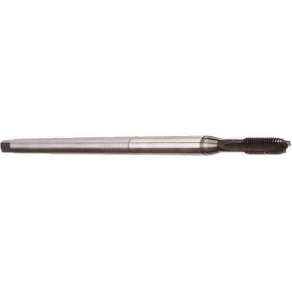 Emuge - M8x1.25 Metric Coarse 3 Flute Nitride Finish Cobalt Hand Extension Tap - Modified Bottoming Chamfer, 180mm OAL, 6HX Class of Fit, Series Rekord A - Apex Tool & Supply
