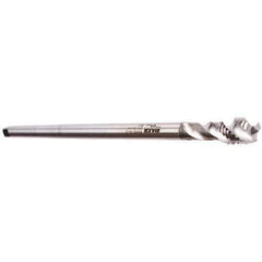 Emuge - M18x2.50 Metric Coarse 3 Flute Bright Finish Cobalt Spiral Flute Extension Tap - Modified Bottoming Chamfer, 250mm OAL, 6H Class of Fit, Series Enorm - Apex Tool & Supply