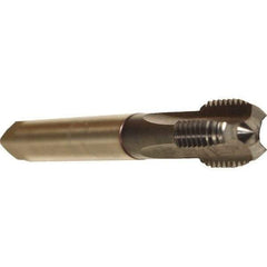 Emuge - M12x1.75 Metric Coarse 6HX 3 Flute TiCN Finish Cobalt Straight Flute Machine Tap - Modified Bottoming, Right Hand Thread, 110mm OAL, 24mm Thread Length, Oversize - Exact Industrial Supply