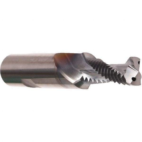 Emuge - 9/16-12, 0.482" Cutting Diam, 2 Flute, Solid Carbide Helical Flute Thread Mill - Internal Thread, 1.339" LOC, 4.331" OAL, 16mm Shank Diam - Apex Tool & Supply