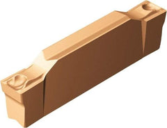 Sandvik Coromant - KN123 GF Grade 1125, 1/4" Cutting Width Carbide Grooving Insert - 24.1mm Max Depth of Cut, Neutral, 0.5mm Corner Radius, TiAlN Finish - Apex Tool & Supply