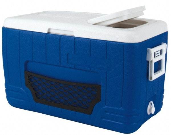 PRO-SAFE - 48.6 Qt Ice Chest - Plastic, Blue/White - Apex Tool & Supply