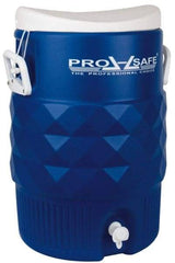 PRO-SAFE - 5 Gal Beverage Cooler - Plastic, Blue/White - Apex Tool & Supply