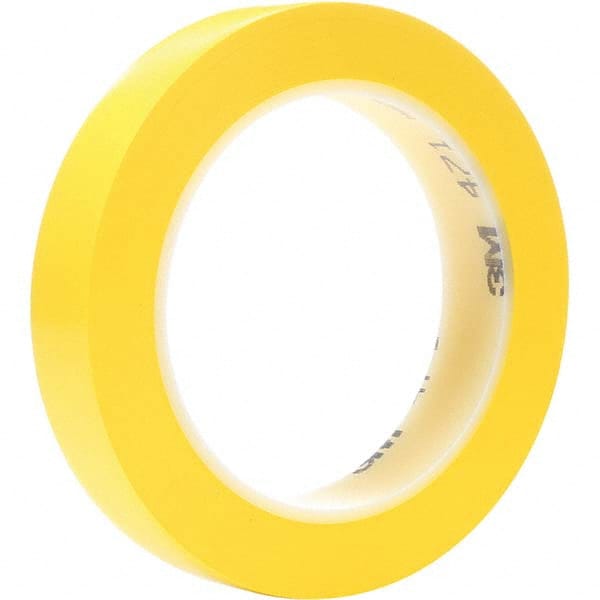 3M - 36 Yd x 1/4" Yellow Vinyl Film Tape - Apex Tool & Supply