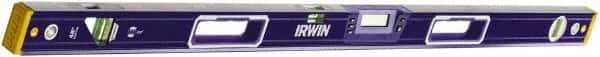Irwin - 48" Long 3 Vial Box Beam Level - Aluminum, Blue - Apex Tool & Supply