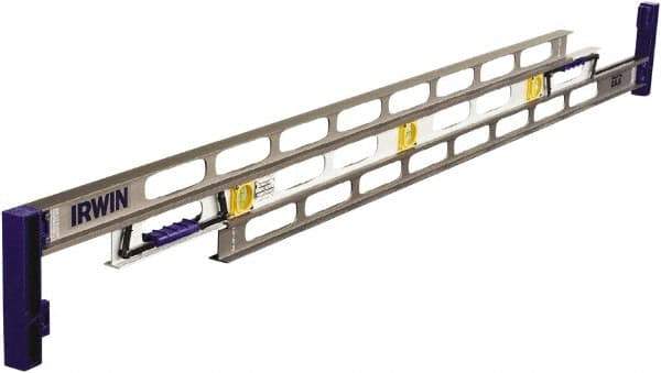 Irwin - 60" Long 3 Vial I-Beam Level - Aluminum, Silver - Apex Tool & Supply