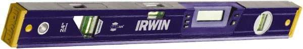Irwin - 24" Long 3 Vial Box Beam Level - Aluminum, Blue - Apex Tool & Supply
