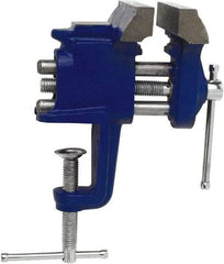 Irwin - 3" Jaw Width, 2" Opening Capacity, 3" Throat Depth, Steel Stationary Bench Vise - Clamp-On Base Attachment, Anvil - Apex Tool & Supply