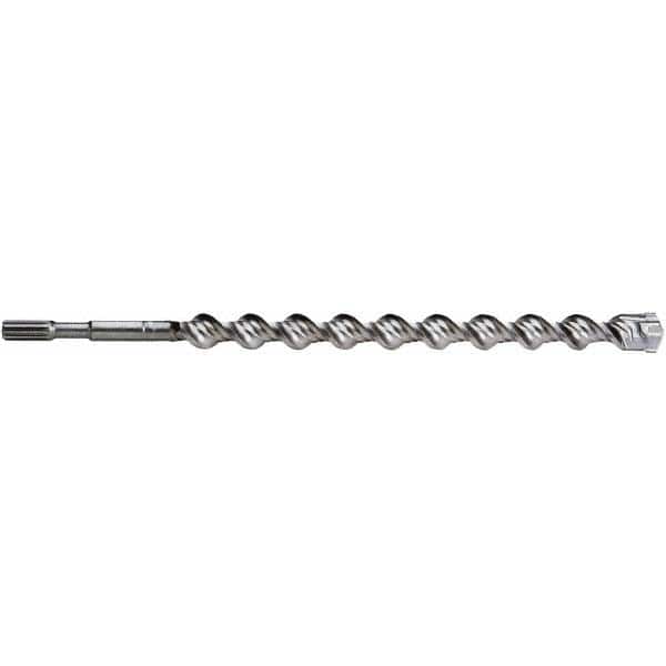 Irwin - 3/4" Diam, Spline Shank, Carbide-Tipped Rotary & Hammer Drill Bit - Apex Tool & Supply