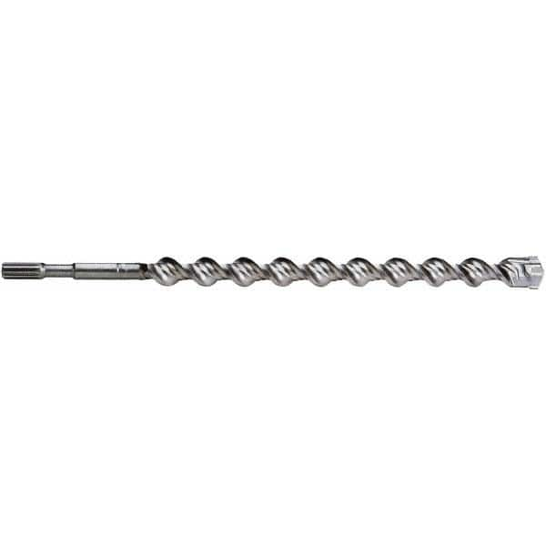 Irwin - 3/8" Diam, Spline Shank, Carbide-Tipped Rotary & Hammer Drill Bit - Apex Tool & Supply