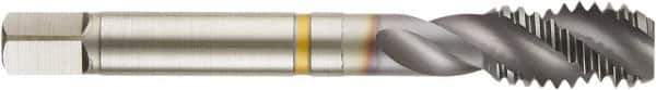 Guhring - M20x2.50 Metric 6H Modified Bottoming Spiral Flute Tap - Cobalt, TiCN Finish, 4.469" OAL, Right Hand Flute, Right Hand Thread, D8, Series 4412 - Apex Tool & Supply