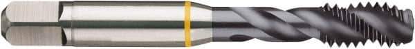 Guhring - 5/8-18 UNF 2B/3B Modified Bottoming Spiral Flute Tap - Cobalt, TiCN Finish, 3.811" OAL, Right Hand Flute, Right Hand Thread, H5, Series 4410 - Apex Tool & Supply