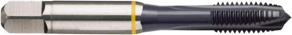 Guhring - M3x0.50 Metric Coarse, TiCN Finish, Cobalt Spiral Point Tap - Plug Chamfer, Right Hand Thread, 1.941" OAL, 0.393" Thread Length, 0.141" Shank Diam, 6H Class of Fit, Series 4416 - Exact Industrial Supply