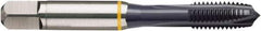 Guhring - M3x0.50 Metric Coarse, TiCN Finish, Cobalt Spiral Point Tap - Plug Chamfer, Right Hand Thread, 1.941" OAL, 0.393" Thread Length, 0.141" Shank Diam, 6H Class of Fit, Series 4416 - Exact Industrial Supply