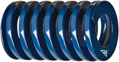 Associated Spring Raymond - 2-1/2" Hole Diam, 1-1/2" Rod Diam, 12" Free Length, Blue Die Spring - 1990 Lb Max Deflection, 5.4331" Max Deflection, Medium Duty, Chromium Alloy Steel - Apex Tool & Supply