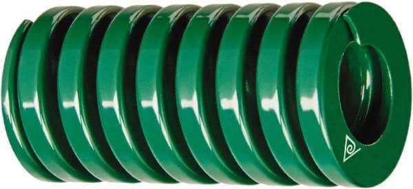 Associated Spring Raymond - 25mm Hole Diam, 12.5mm Rod Diam, 2" Free Length, Green Die Spring - 283 Lb Max Deflection, 1.0827" Max Deflection, Light Duty, Chromium Alloy Steel - Apex Tool & Supply